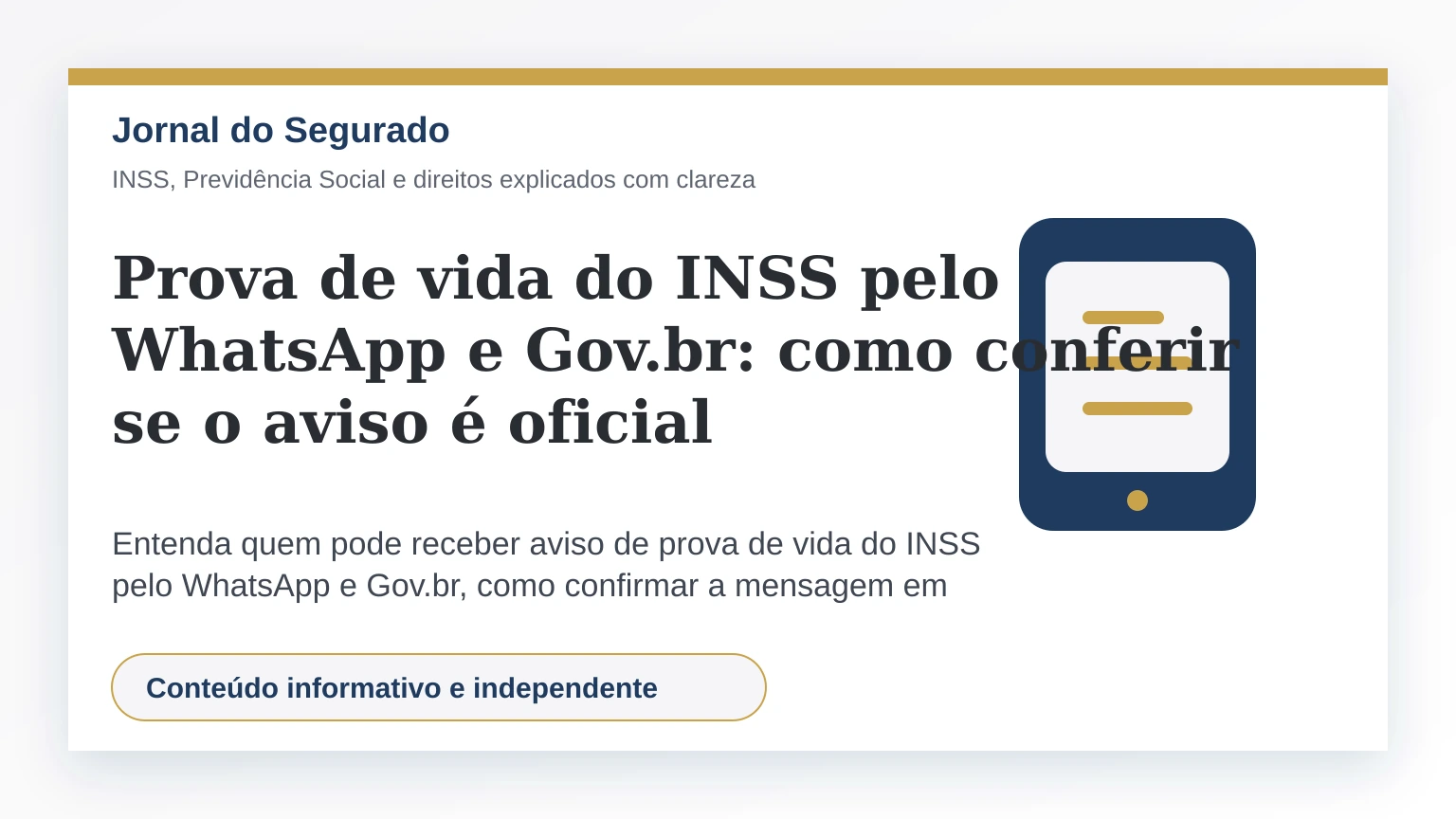 Pessoa idosa segurando celular com tela de verificação oficial de identidade e ícones de segurança digital